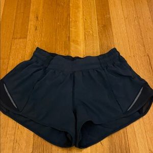 Navy Lululemon Hotty Hot Shorts
